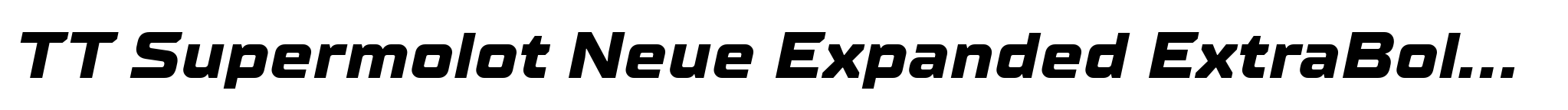 TT Supermolot Neue Expanded ExtraBold Italic image